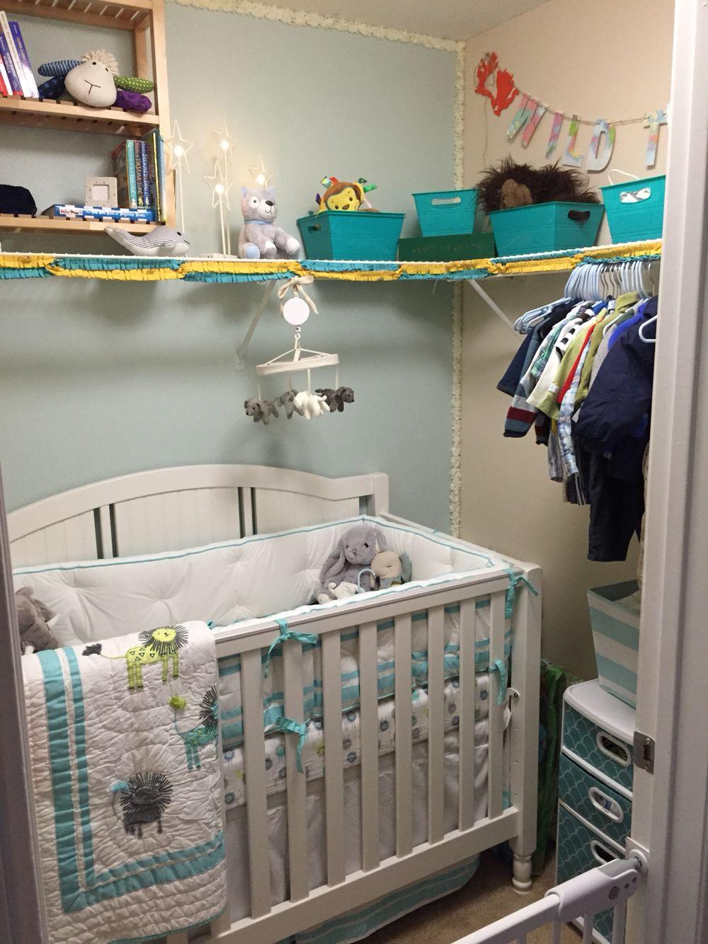Convert a closet into a mini nursery play area for efficiency