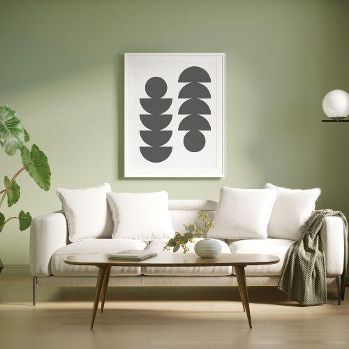 Choose earthy tones like beige and olive green for wall colors in your living room