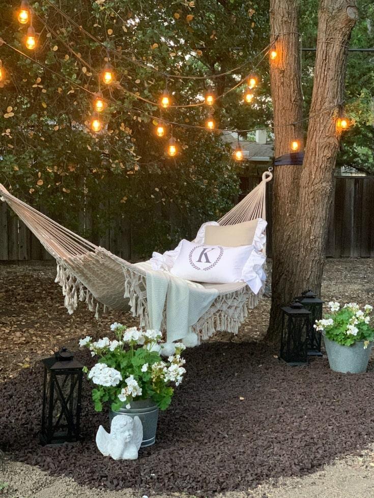 Install a backyard hammock for ultimate relaxation and leisure time