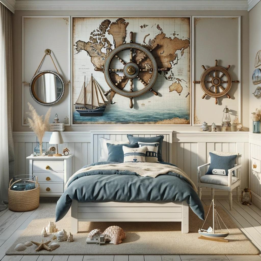 Nautical Bedroom: Create a calming retreat with sailor-inspired elements and colors