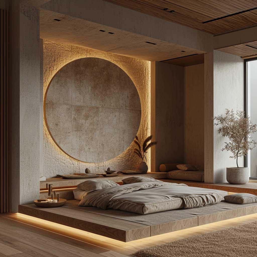 Zen Bedroom: Create a serene atmosphere with natural elements and calming hues