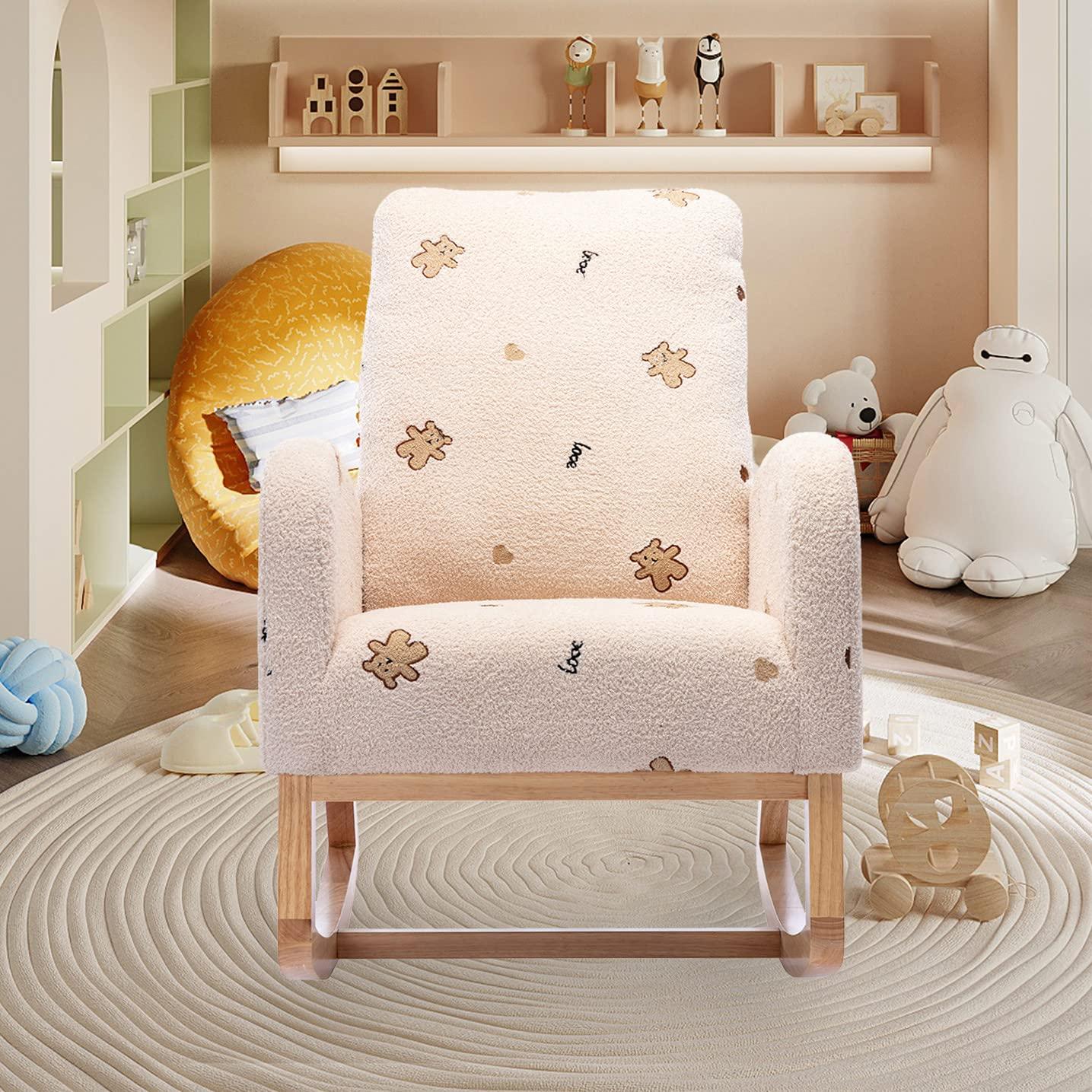 Choose a cozy rocking chair to create a comfortable spot in your Nursery Nook