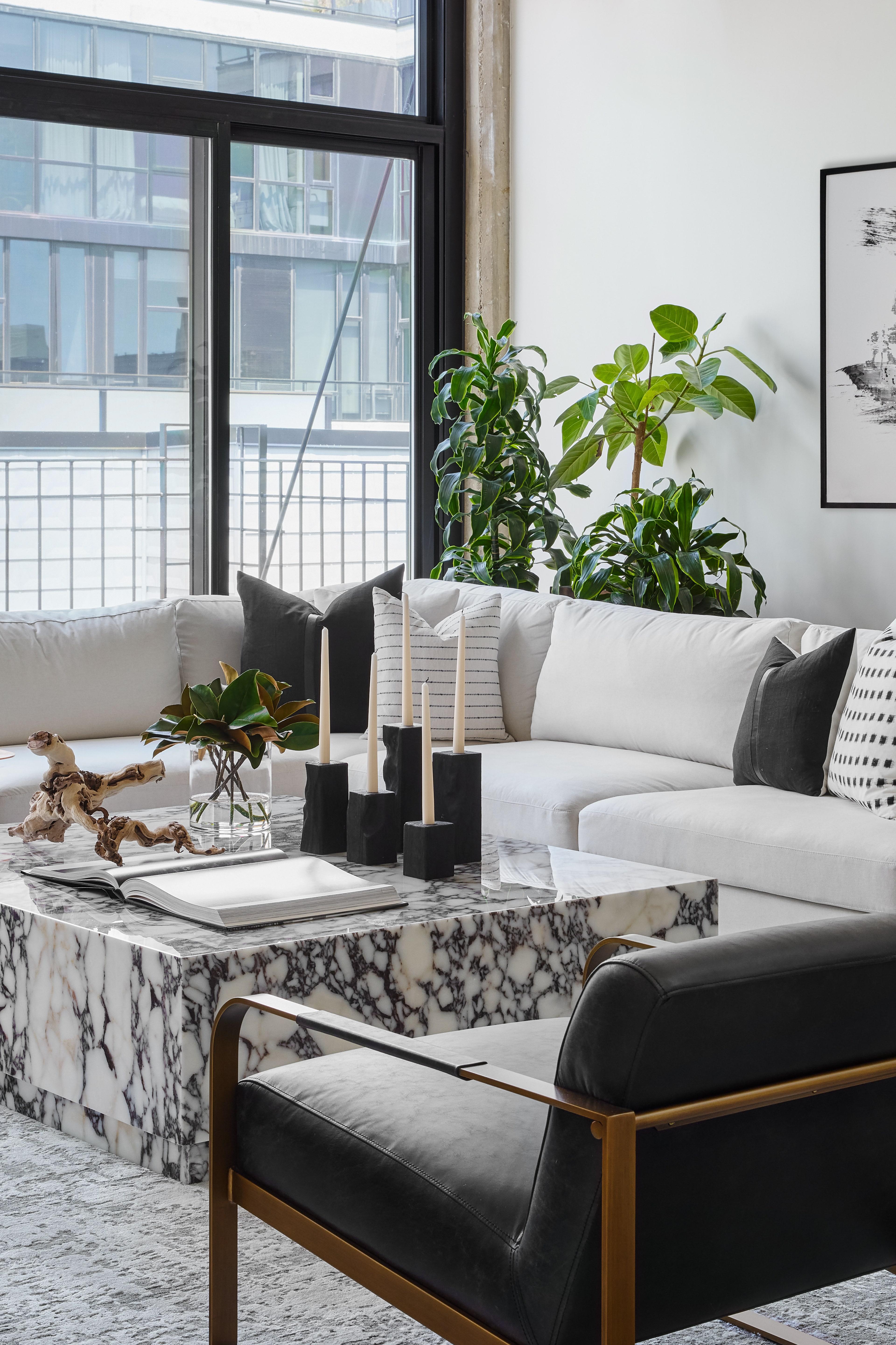 Personal mementos displayed thoughtfully to make your Contemporary Living Room truly yours