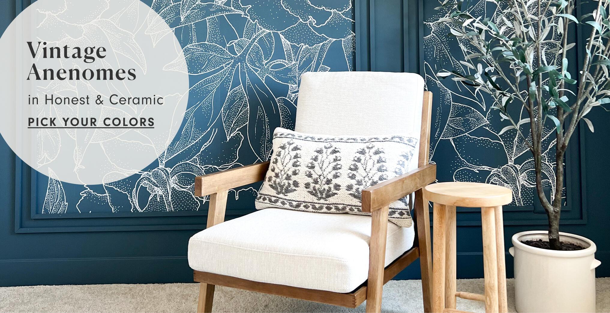 Consider blue wallpaper for a bold, stylish backdrop