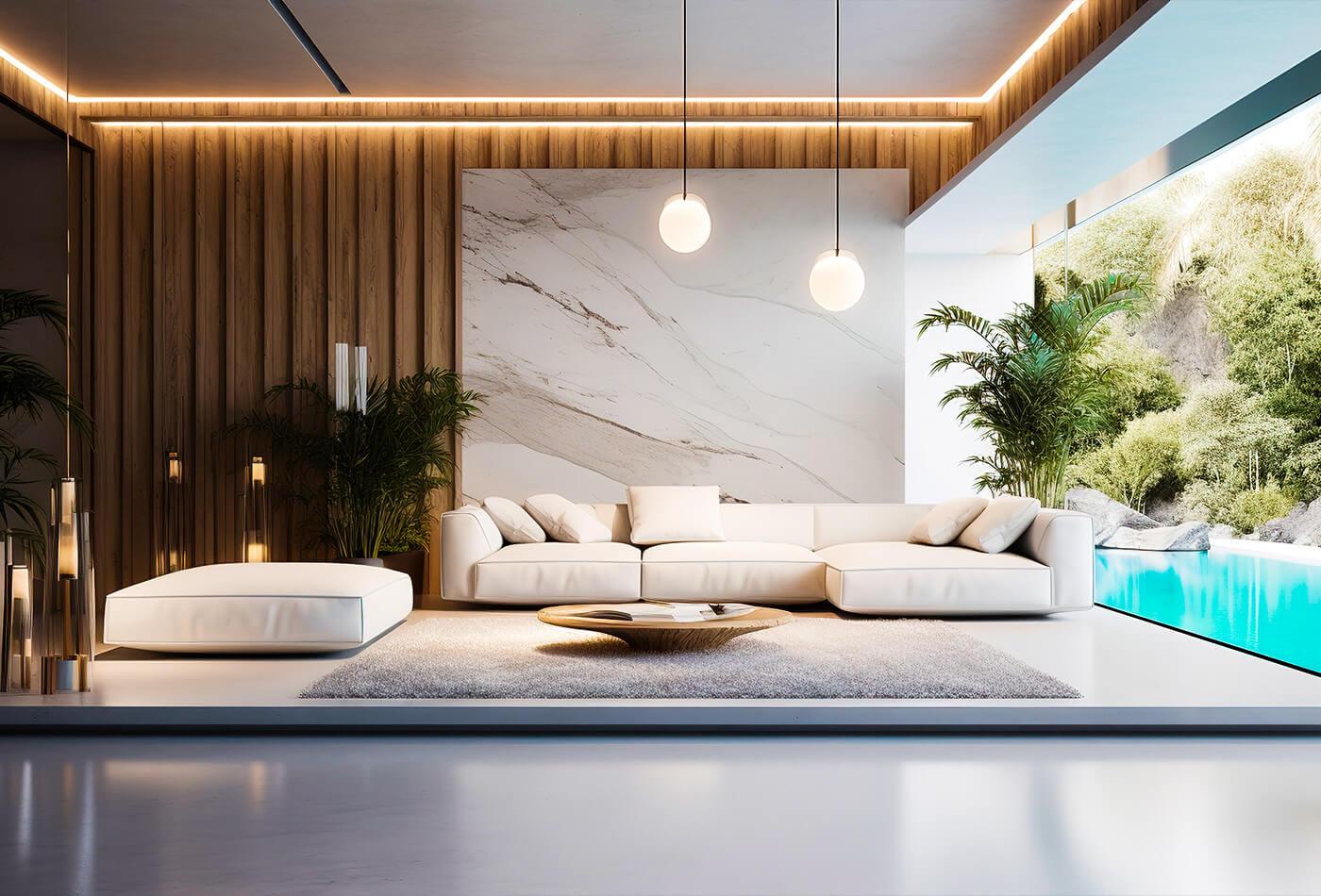 Zen Living Room: Incorporate soothing elements for tranquility and mindfulness