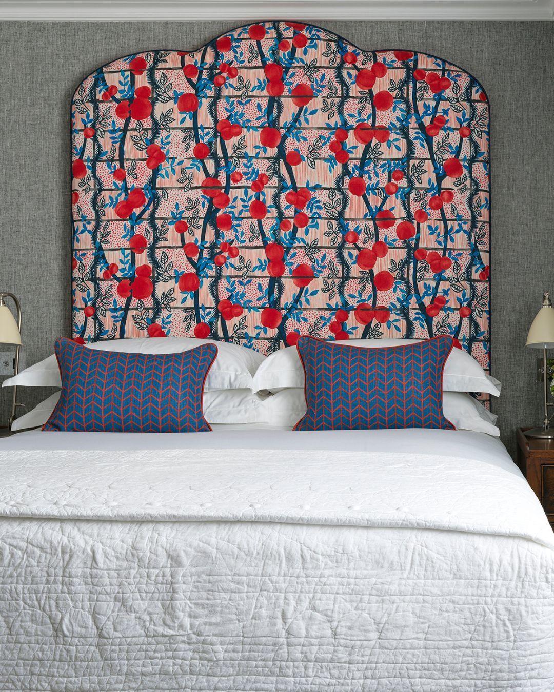 Bedroom Trend: Statement headboards in bold patterns become the focal point of bedrooms