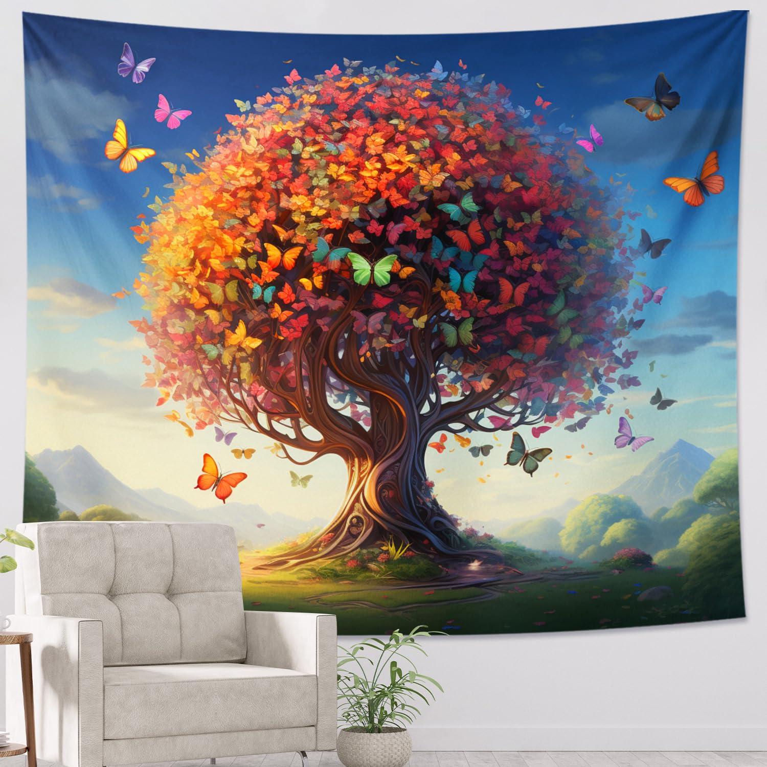 Hang landscape art to bring nature indoors in your earthy living room