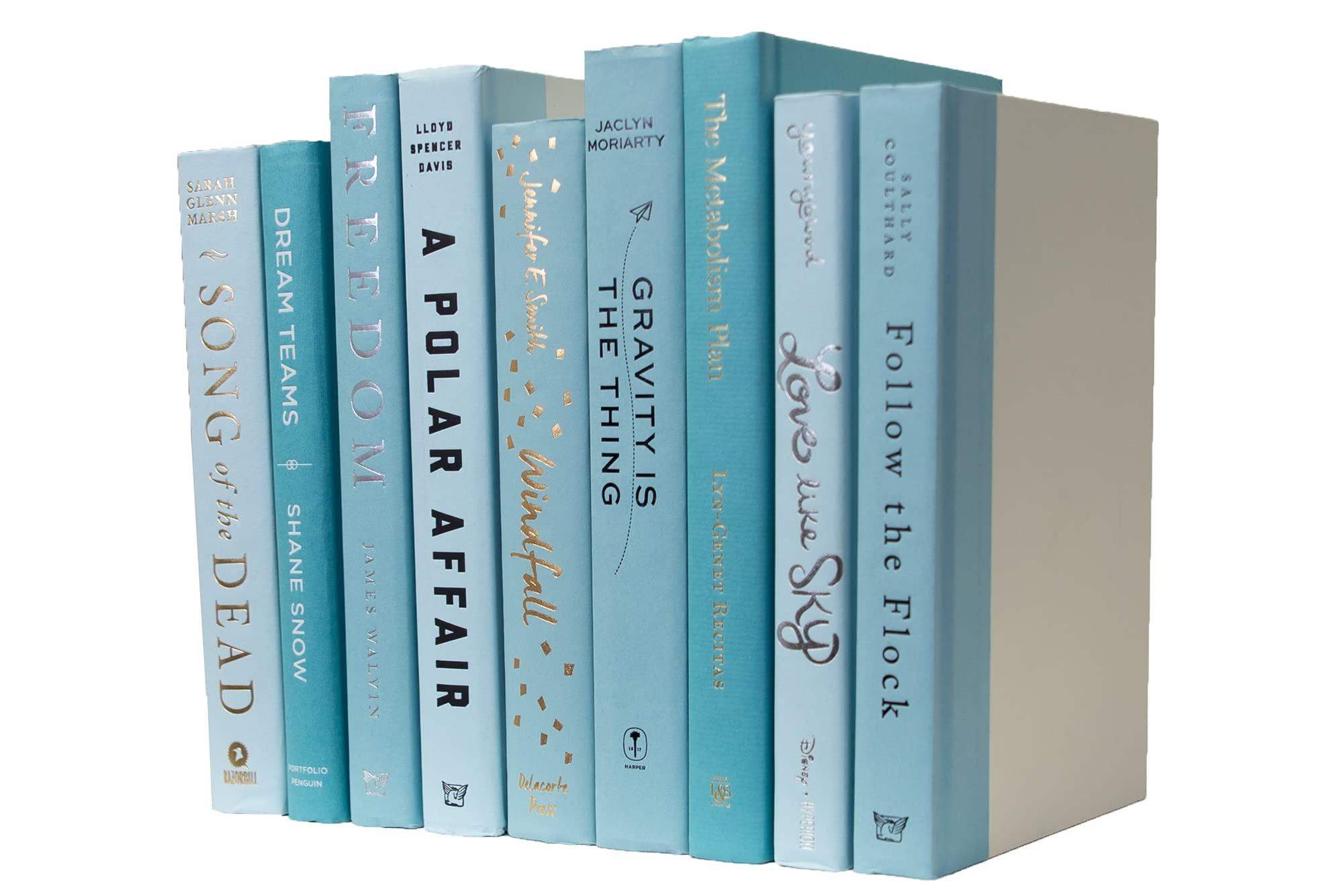 Display favorite books on a chic blue coffee table