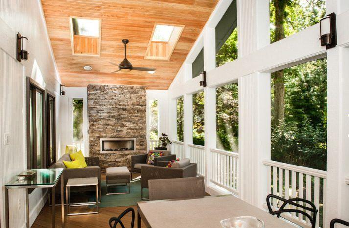 Set up a mini bar for entertaining on your screened porch