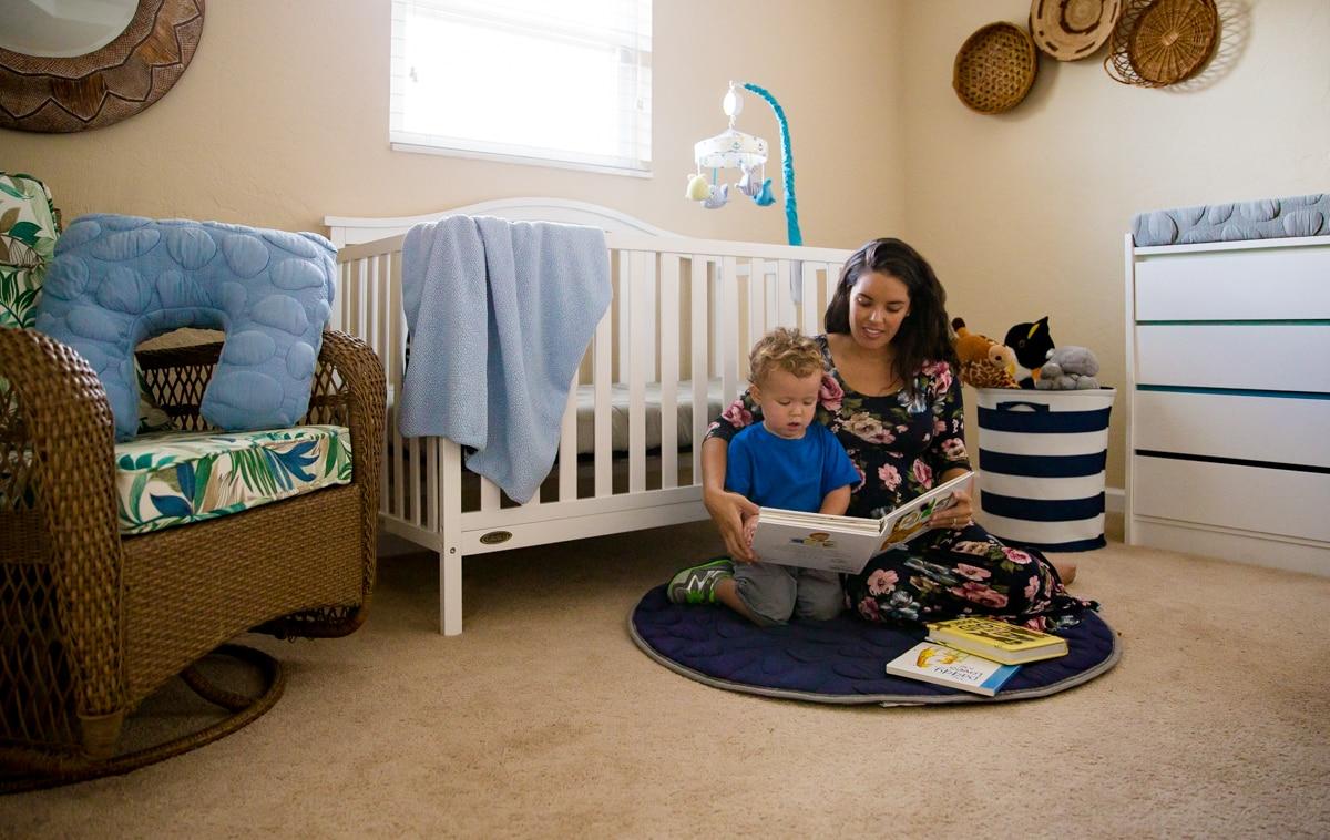 Add extra seating for parents to relax in your Nursery Nook