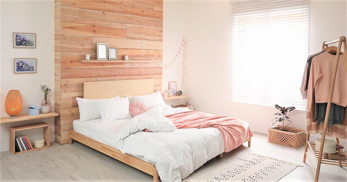 Maintain a clutter-free environment for a peaceful minimalist bedroom