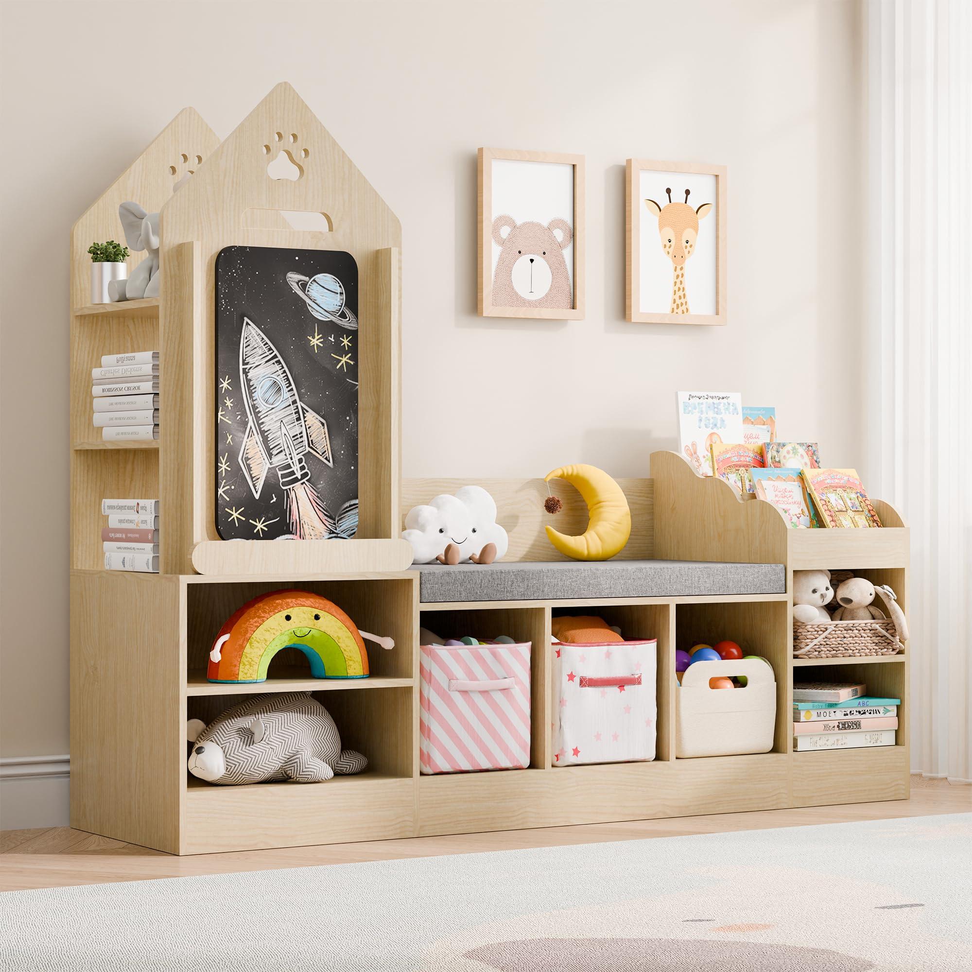 Use versatile storage solutions to keep your Nursery Nook organized and clutter-free