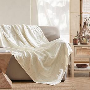 Textured throw blankets add comfort and style to your Earthy Living Room
