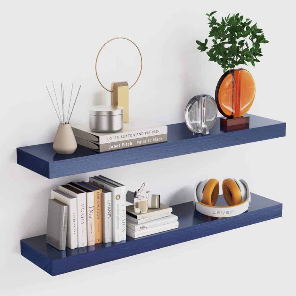 Incorporate floating shelves‌ to ‌display blue decorative​ pieces creatively