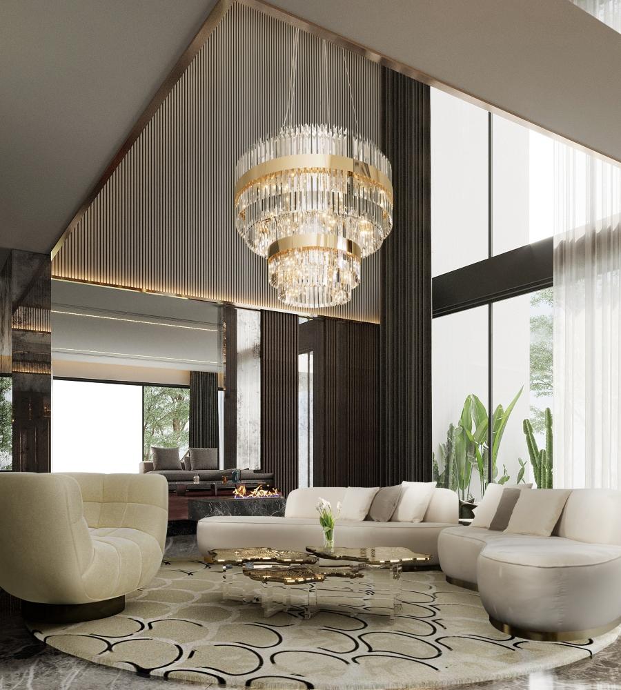 Choose ⁢a statement chandelier to create⁤ drama in your contemporary living room