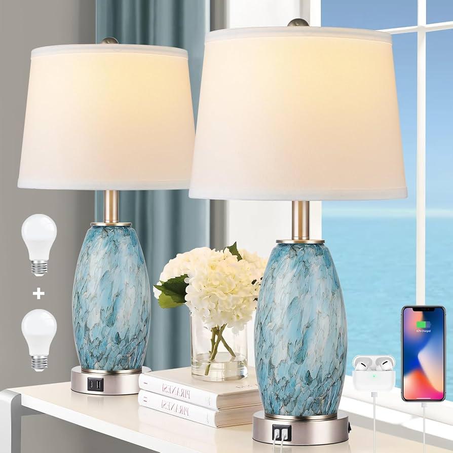 Introduce ⁢ambient lighting with stylish blue lamps