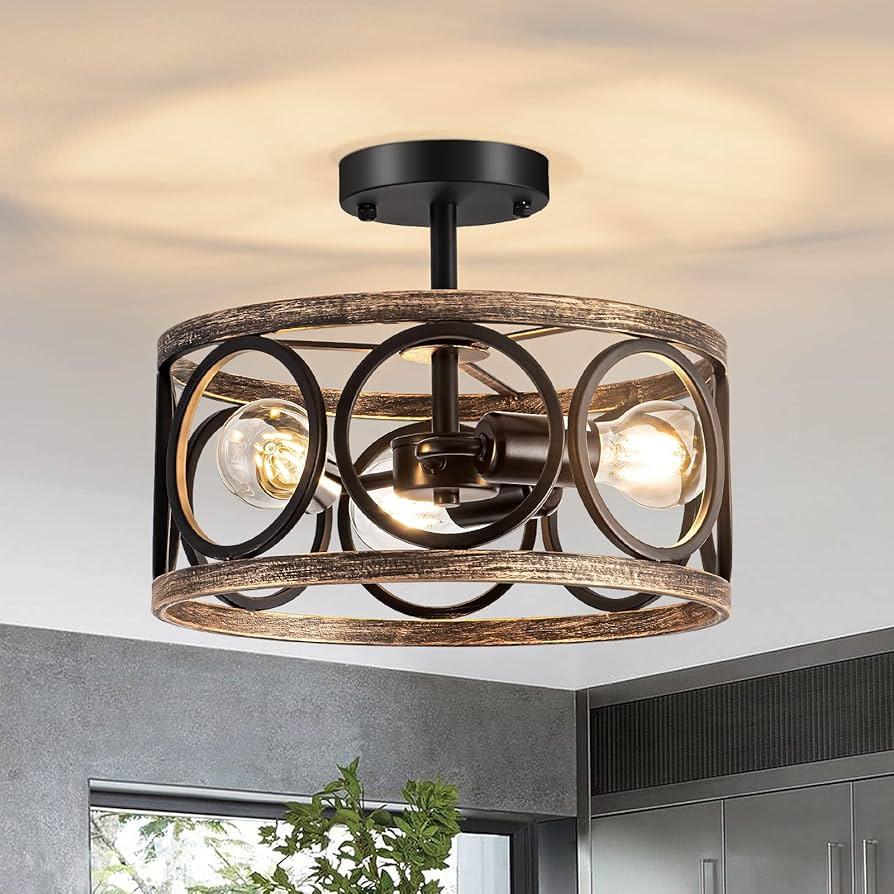 Unique lighting fixtures bring charm and personality to your vintage living room