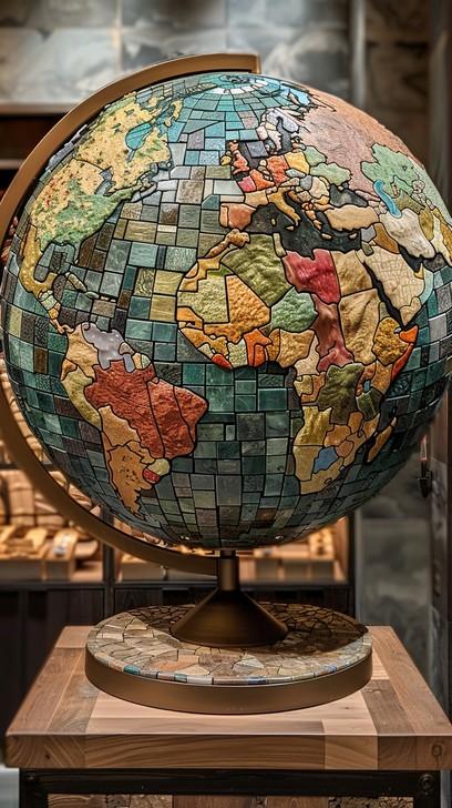 Display a vintage globe to inspire wanderlust and conversation in your Vintage Living Room