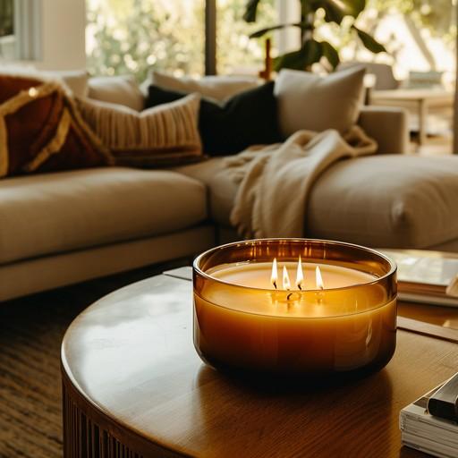Scented ⁢candles ​create​ a warm and‍ inviting ambiance in your ⁣contemporary ‍living⁣ room