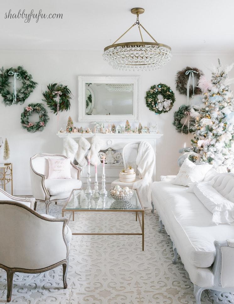 Use whimsical fairy lights to create a dreamy ambiance in your Vintage Living Room