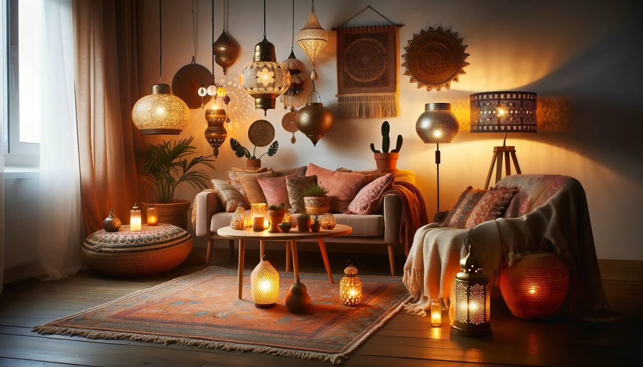 Use‌ layered lighting with candles for⁢ relaxed⁢ ambiance in your Boho Living Room