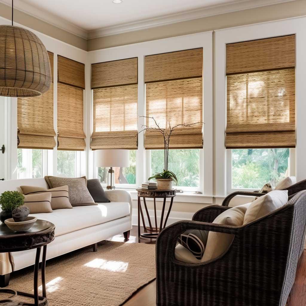 Use natural fibers for ⁤window treatments to ‌maintain⁤ privacy in your ⁣Earthy Living ‌Room