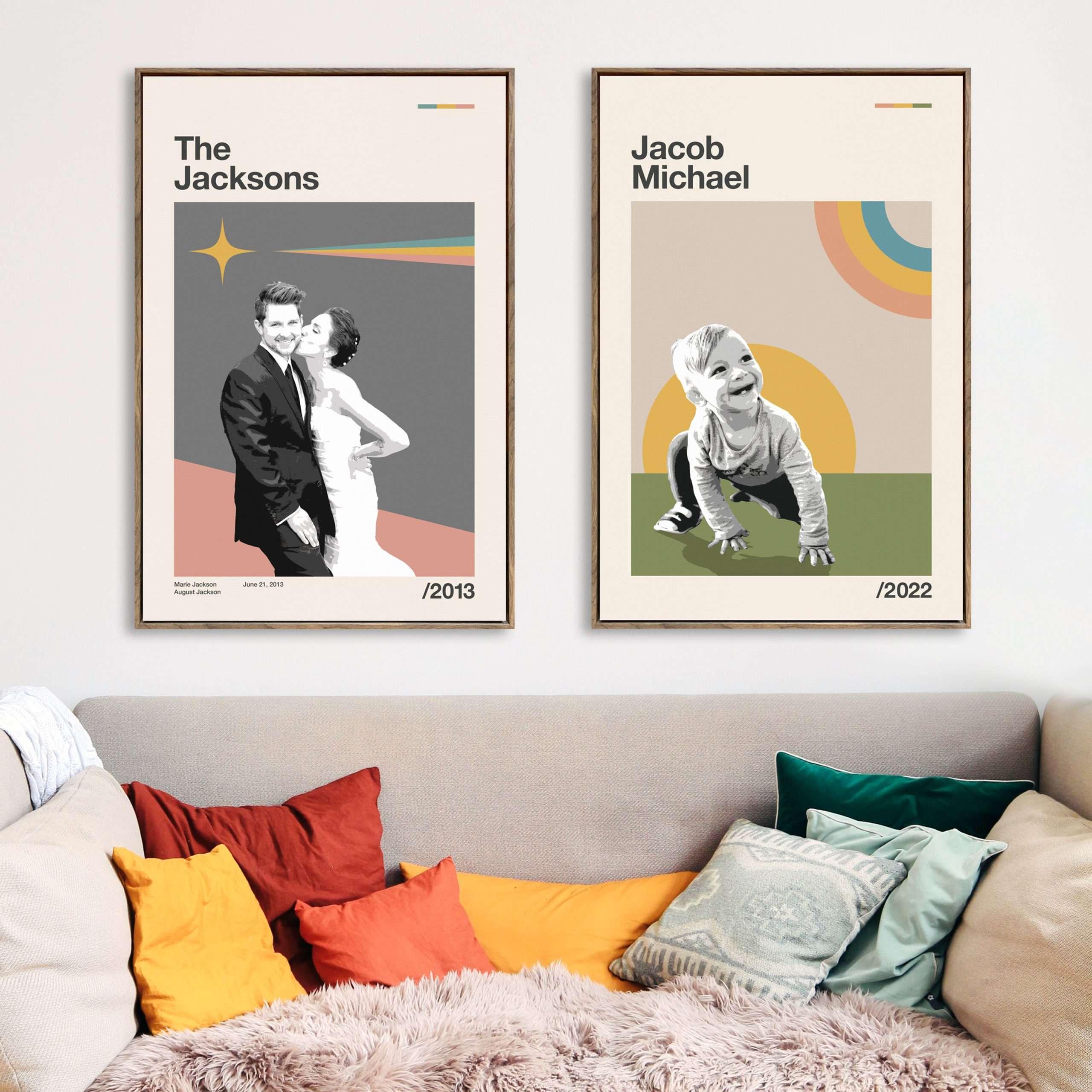 Custom wall art reflects your personality in ⁢your contemporary living room