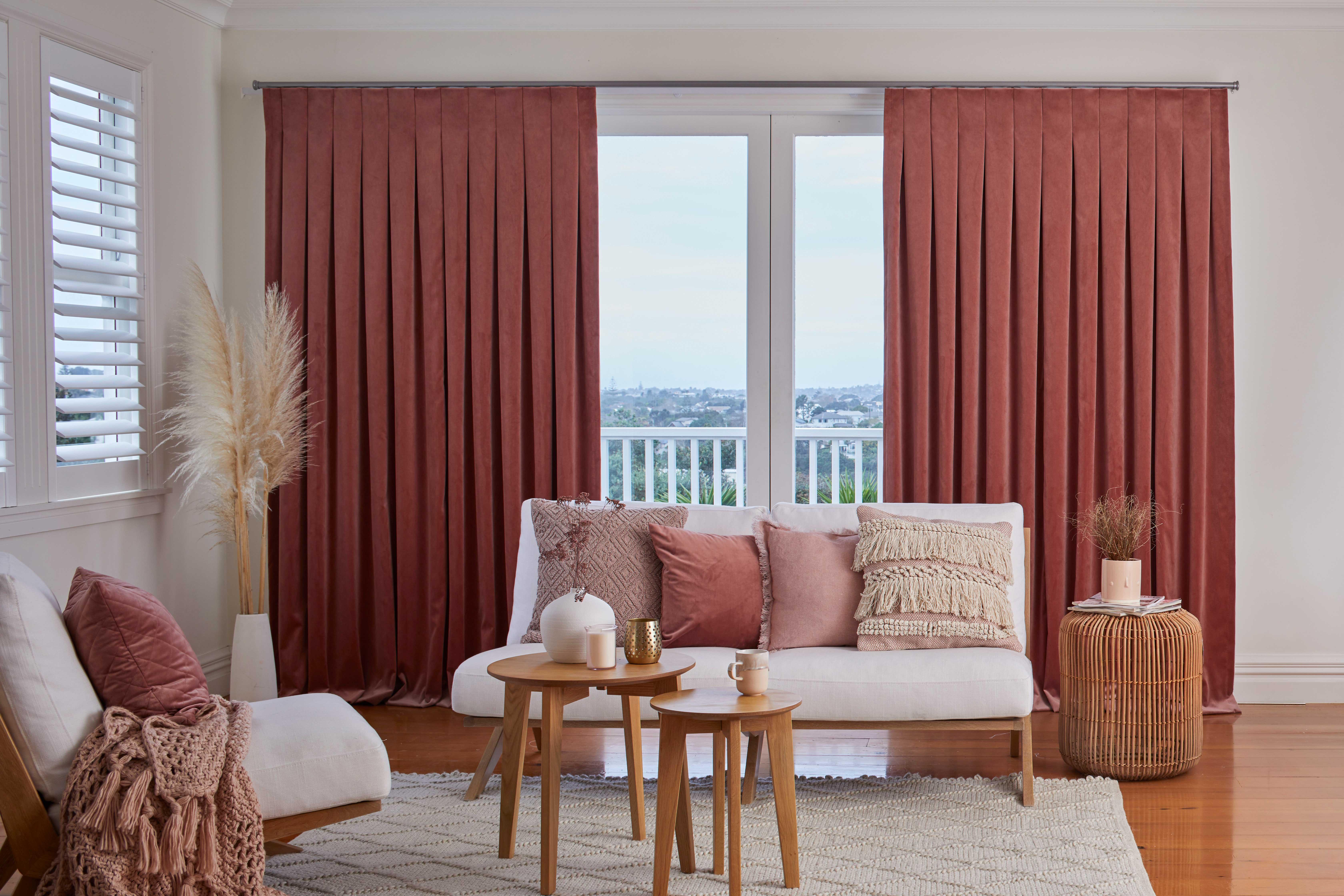 Choose natural fiber curtains for a light and airy feel in your Earthy Living Room