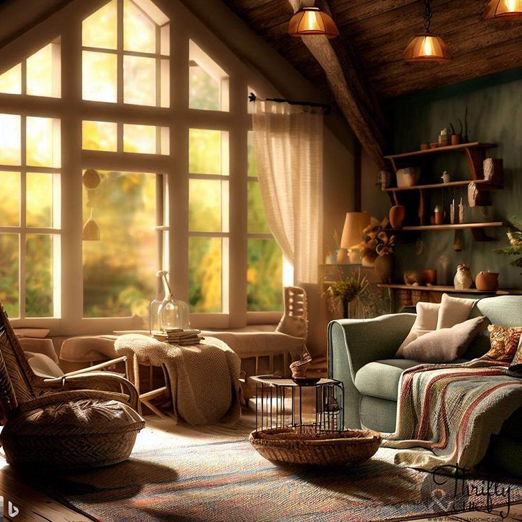 Cottage Coziness: A charming Living Room filled ⁣with soft fabrics and ​hues