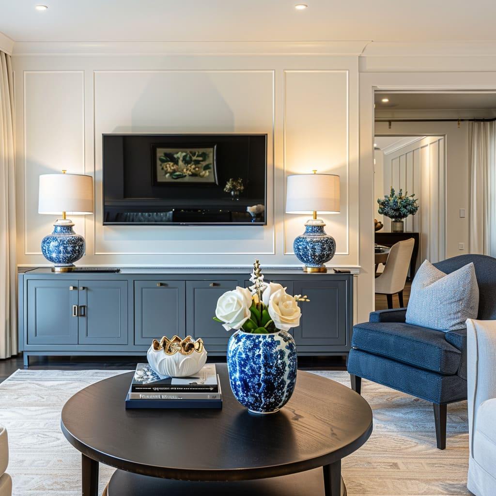 Choose‍ a stylish blue ​coffee table to⁢ anchor‌ your living ‍room design
