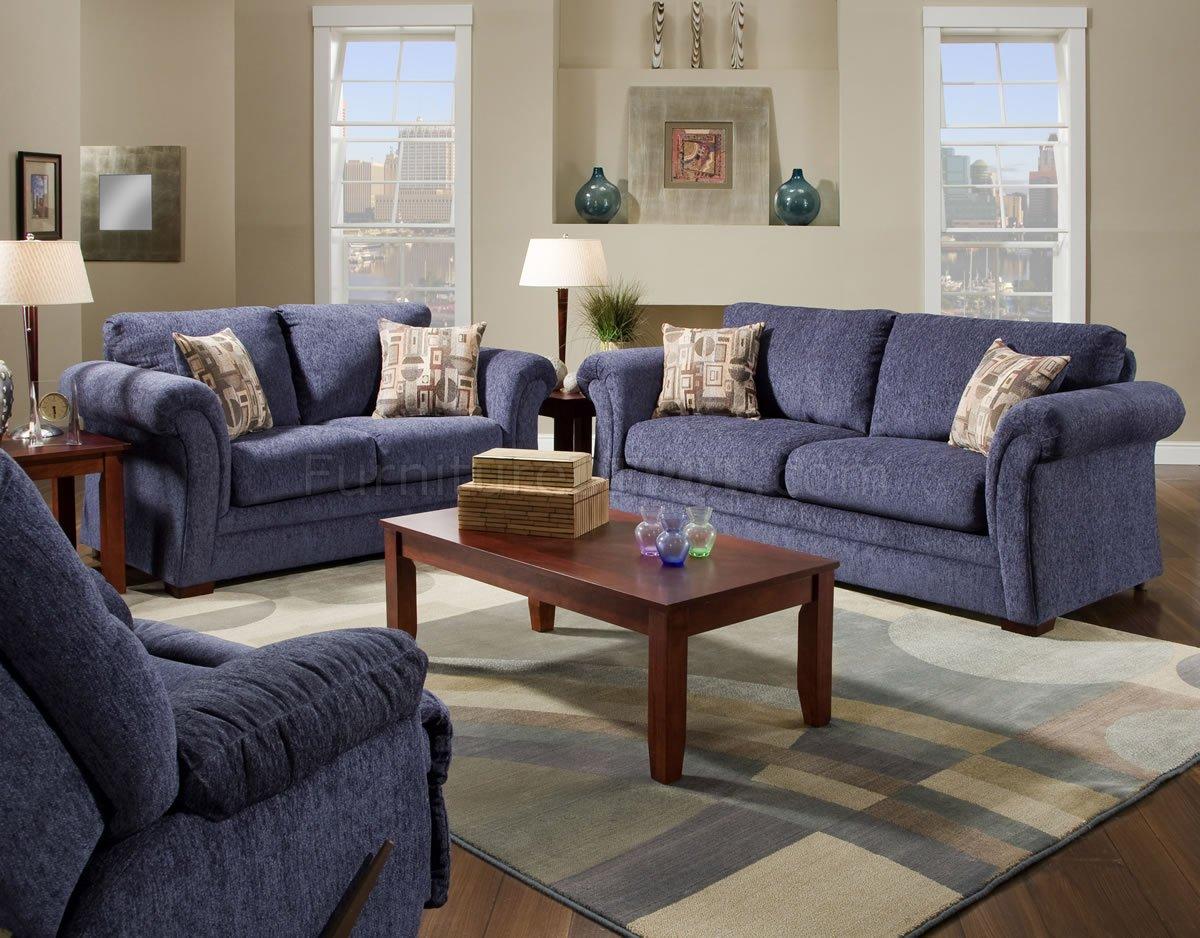 Choose plush textiles to add comfort to your blue living room