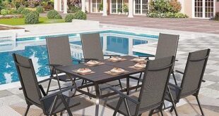 Stylish 7-Piece Patio Dining Set for Indoor/Outdoor Use