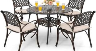 Stylish and Durable 5-Piece Patio Dining Sets for Any Space