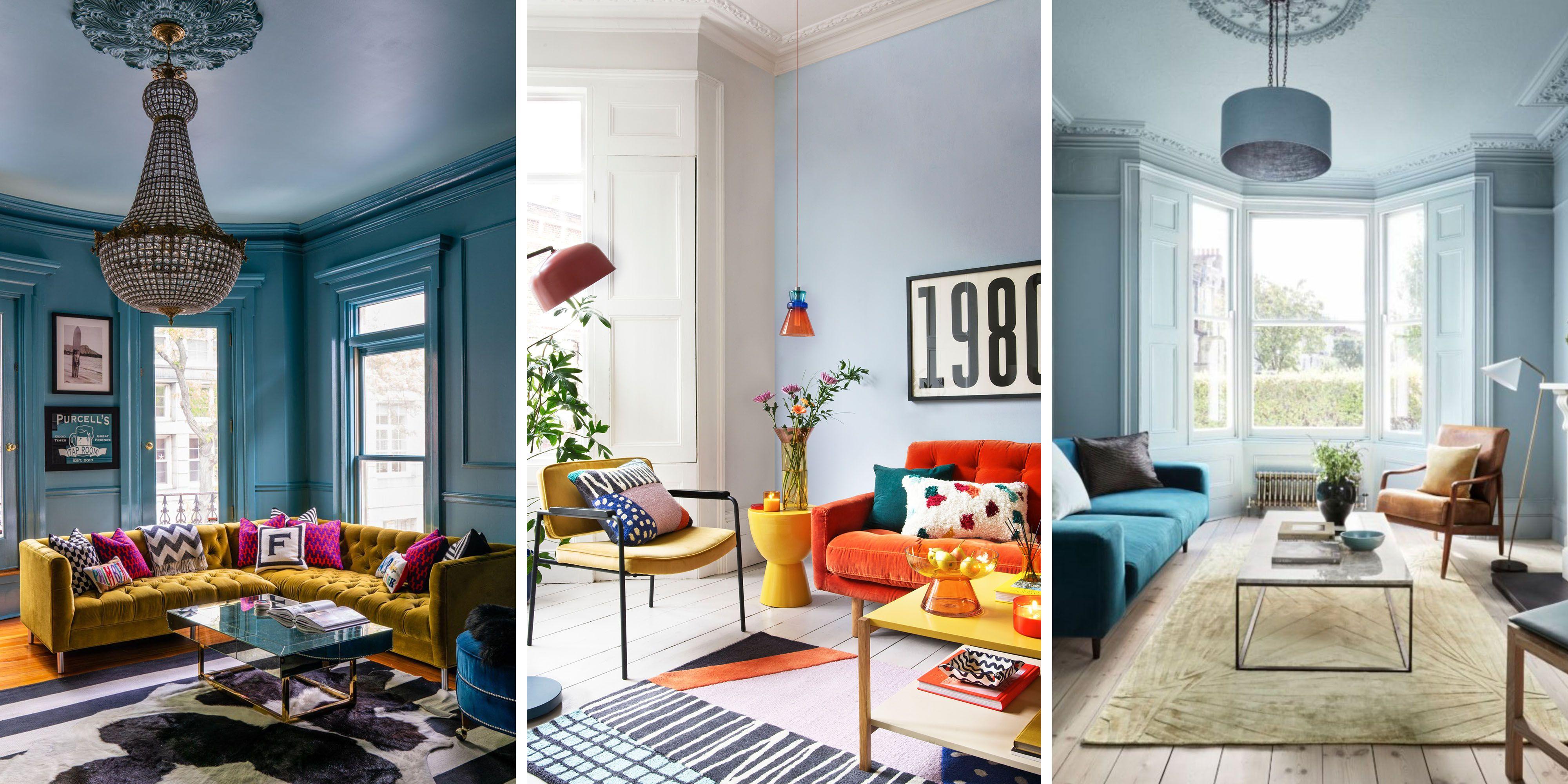 Layer ⁤various shades of blue for depth in‍ your living room
