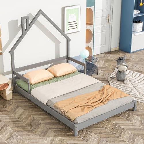 Charming Kid's ‌House Bed, Stylish and Safe for Sleep!