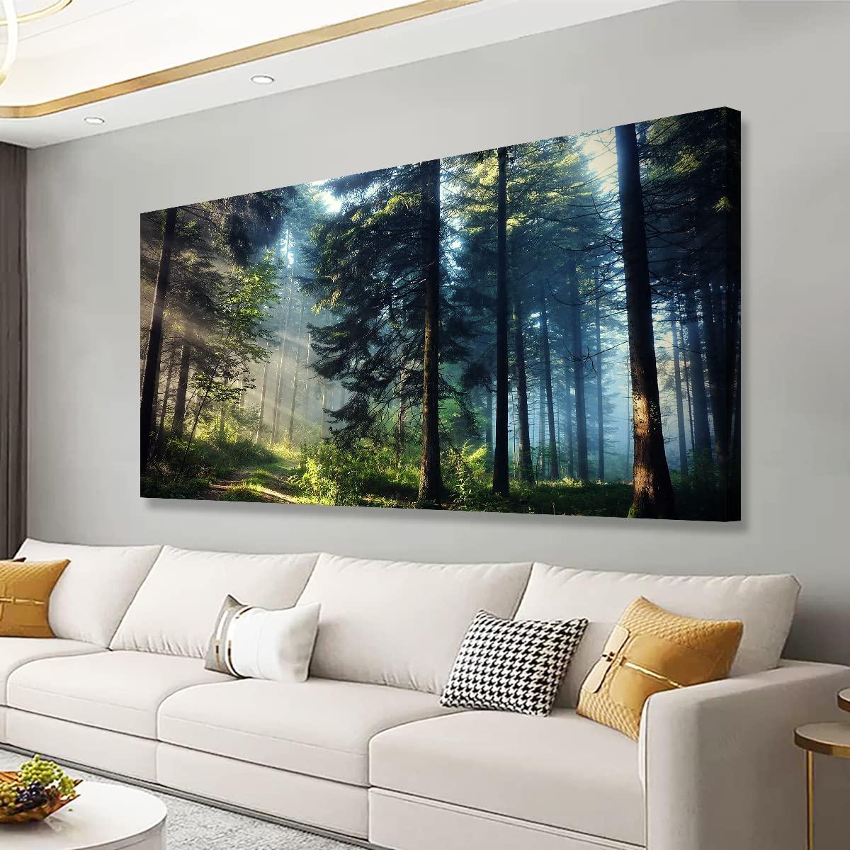 Showcase nature-inspired artwork that reflects the beauty of the outdoors in your Earthy Living Room