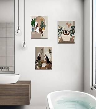 Artistic murals bring personality ⁤to your boho bathroom space