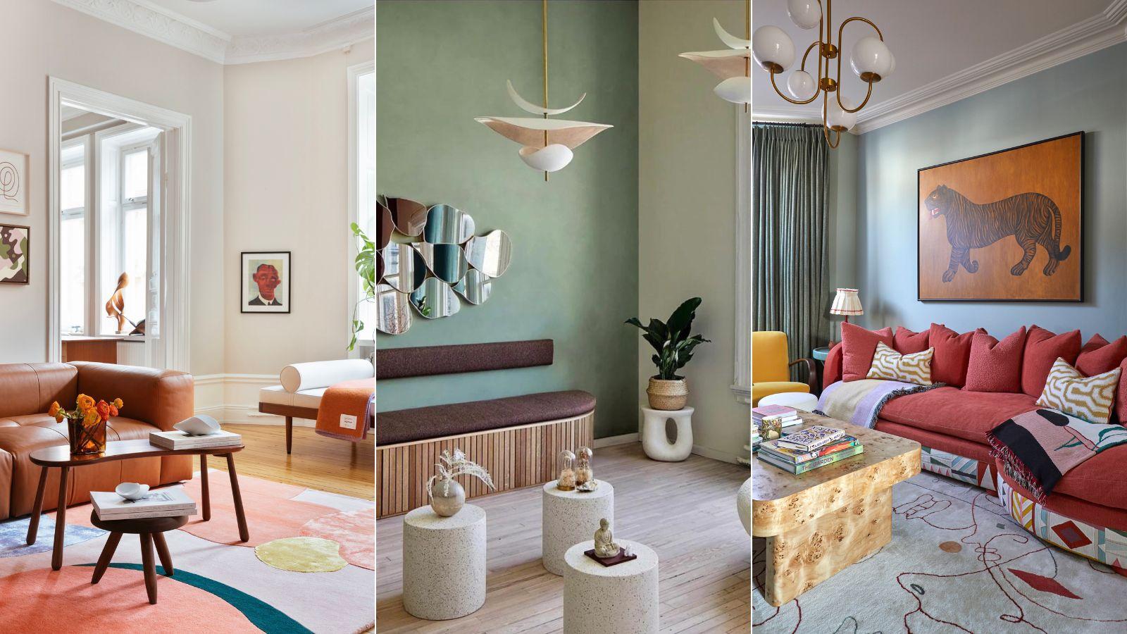 Retro Living Room: Dive into playful colors and quirky accessories for nostalgia