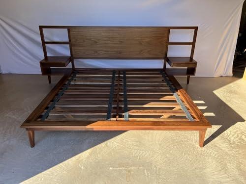 Stylish Twin Platform Bed with Storage Drawers and Safety Rails