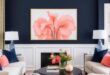 Transform Your Living Room: Embracing Navy and Coral for a Chic Aesthetic