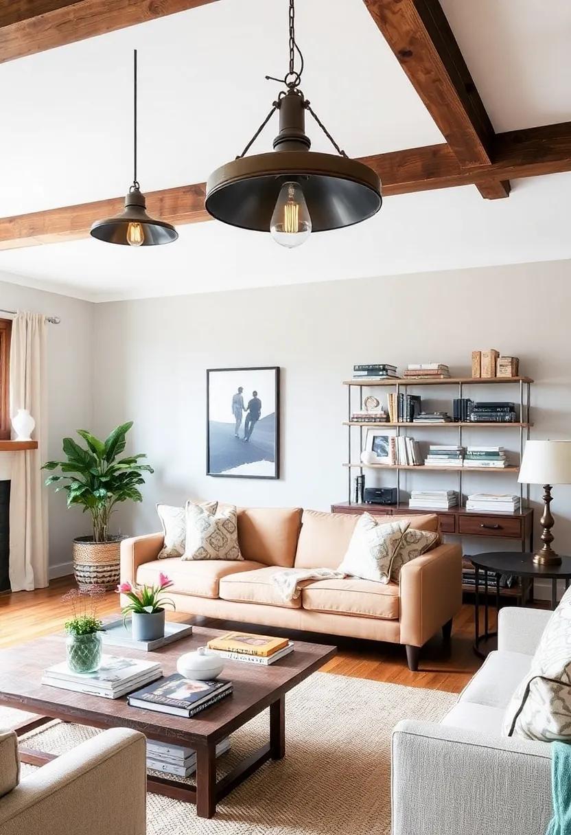Illuminate Your Space: Embracing Vintage Industrial Lighting in Living Rooms