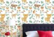 Whimsical Retreat: Transform Your Bedroom with Animal Motif Wallpapers