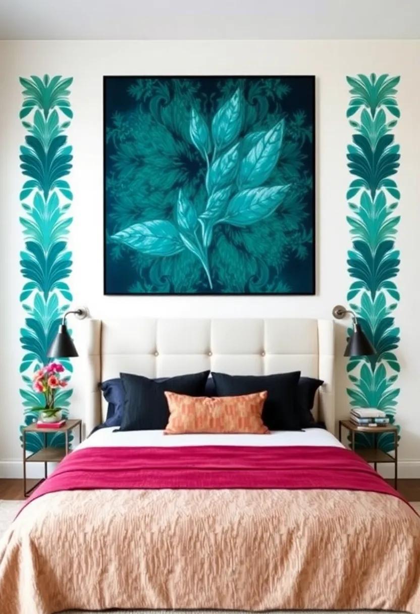 Transforming Spaces: Embrace Eclecticism with Stunning Patterned Wall Art in Your Bedroom