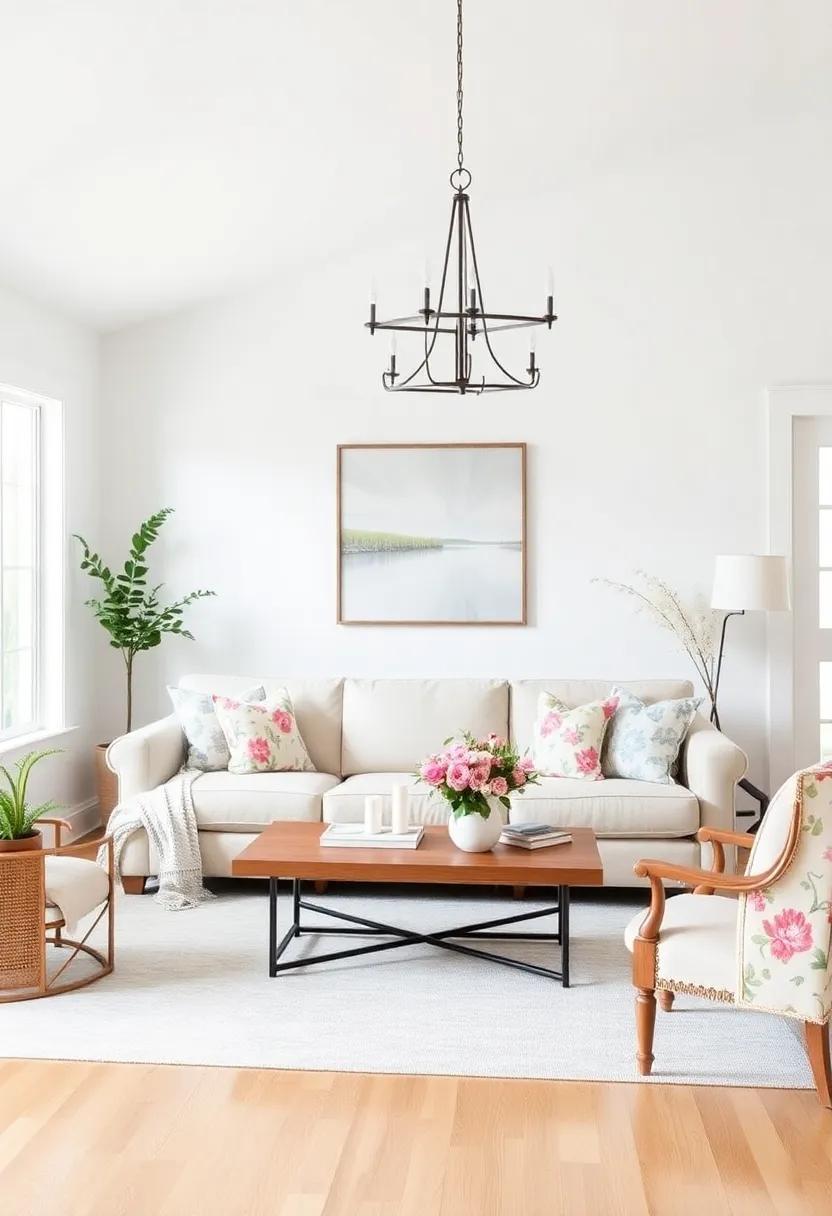 Embracing Floral Elegance: Transforming Your Farmhouse Living Room