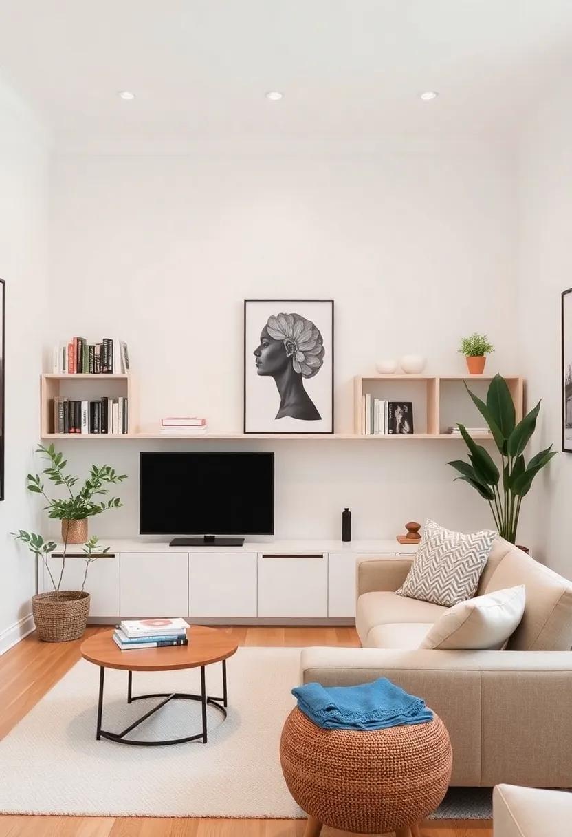 Maximize Your Space: Small Living Room Design Tips with Open Shelving Ideas