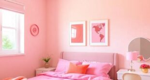 Charming Tangerine and Pink: A Dreamy Haven for Teen Girls’ Bedrooms