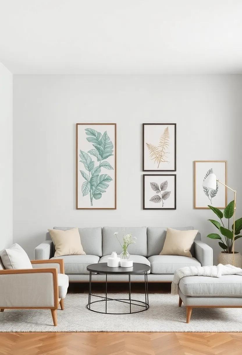 Transform Your Small Living Room: Embrace Nature with Botanical Wall Prints