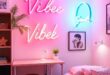 Vibrant Vibes: Transforming a Small Teen Room with Neon Signs