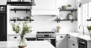 Timeless Charm: Designing a Stunning Black and White Farmhouse Kitchen