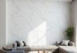 Transform Your Living Room: The Elegance of Marble Effect Wallpaper